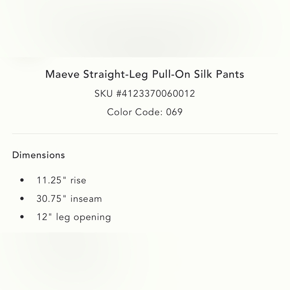 Maeve Straight-Leg Pull-On Silk Pants - Picture 6 of 10